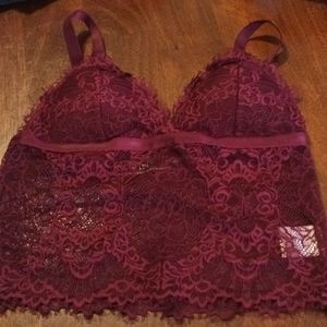 IBL Lace Burgundy Bra Size S